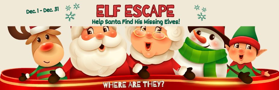 Information about a reading incentive program for kids and teens, called Elf Escape.  Call 937-845-.3601 for more information.